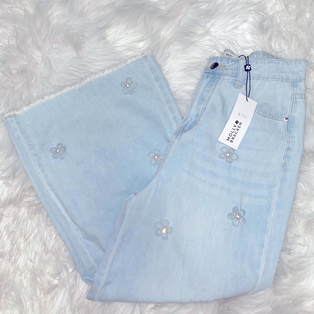 Milky Bracken Gaucho Cropped Denim